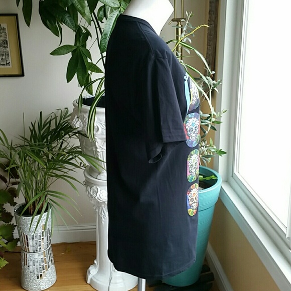 Day Of The Dead Skulls Dia De Los Muertos Black t-shirt size Medium - Picture 5 of 8